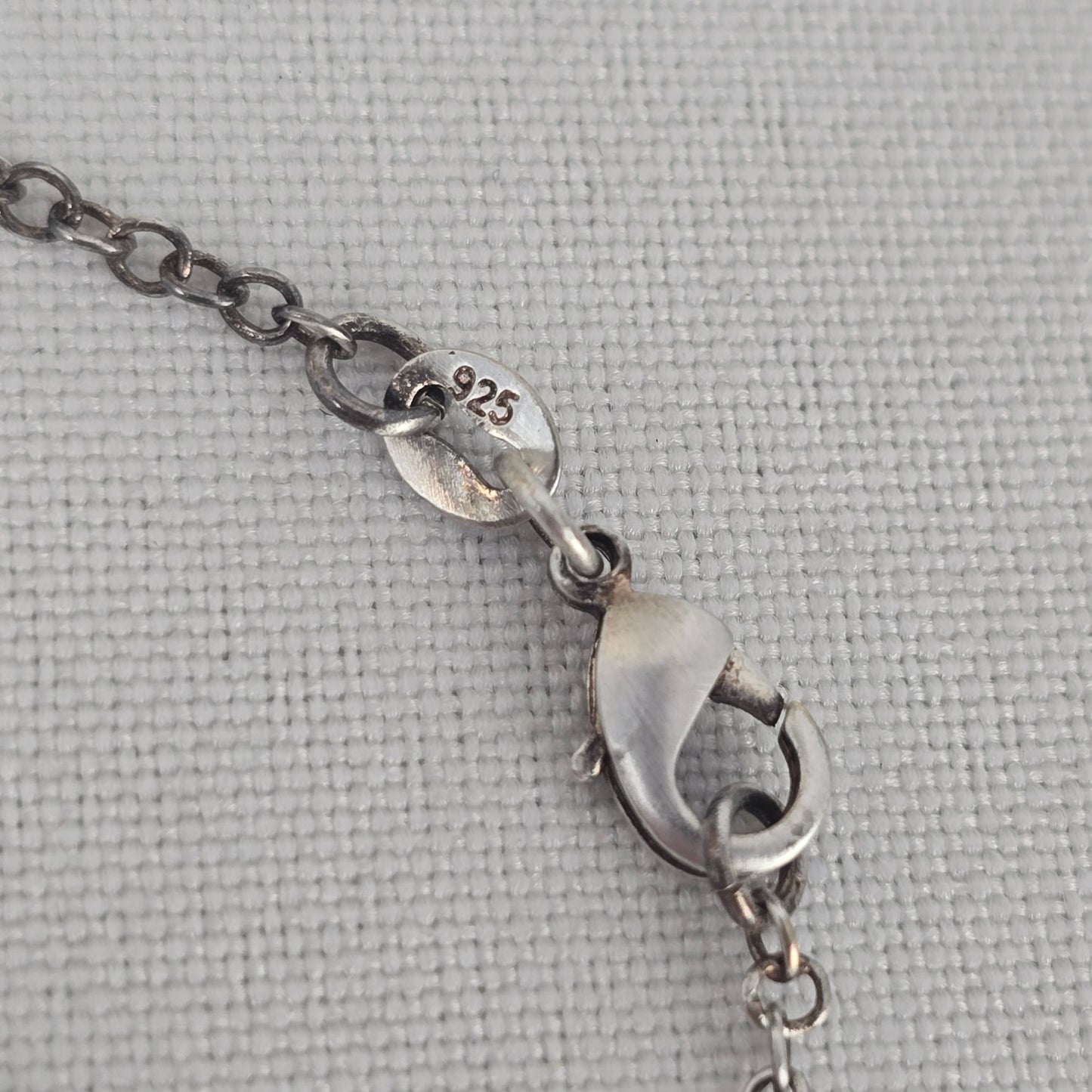 925 Sterling Silver Delicate Pendant Drop Chain Necklace