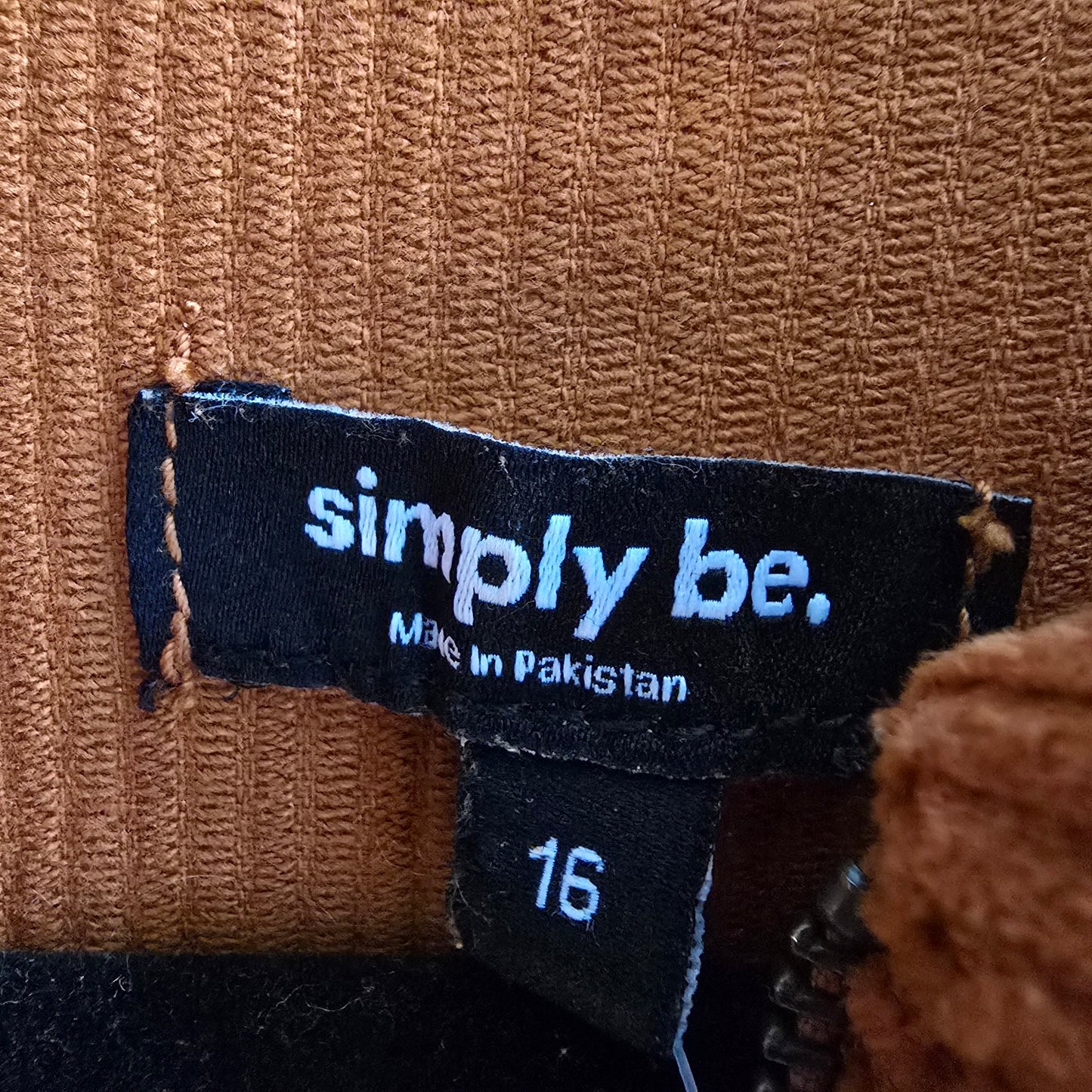 Simply Be Brown Corduroy Jumpsuit Size M/L
