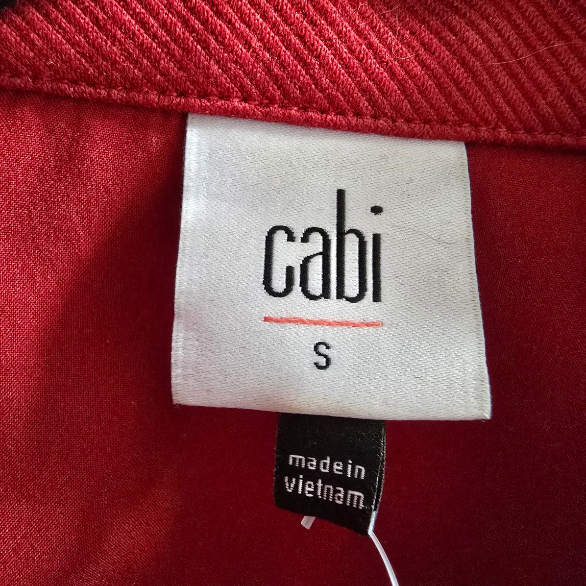 Cabi Red Spencer Snap Button Up Jacket Coat Size S