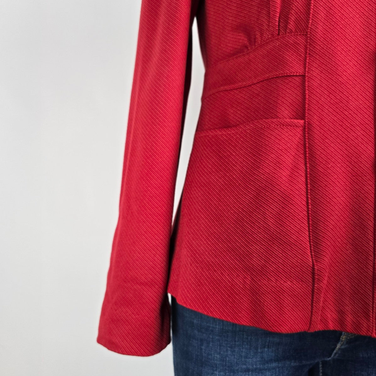Cabi Red Spencer Snap Button Up Jacket Coat Size S