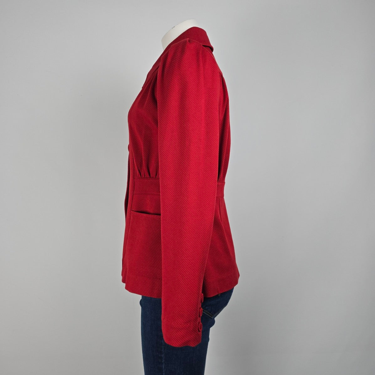 Cabi Red Spencer Snap Button Up Jacket Coat Size S