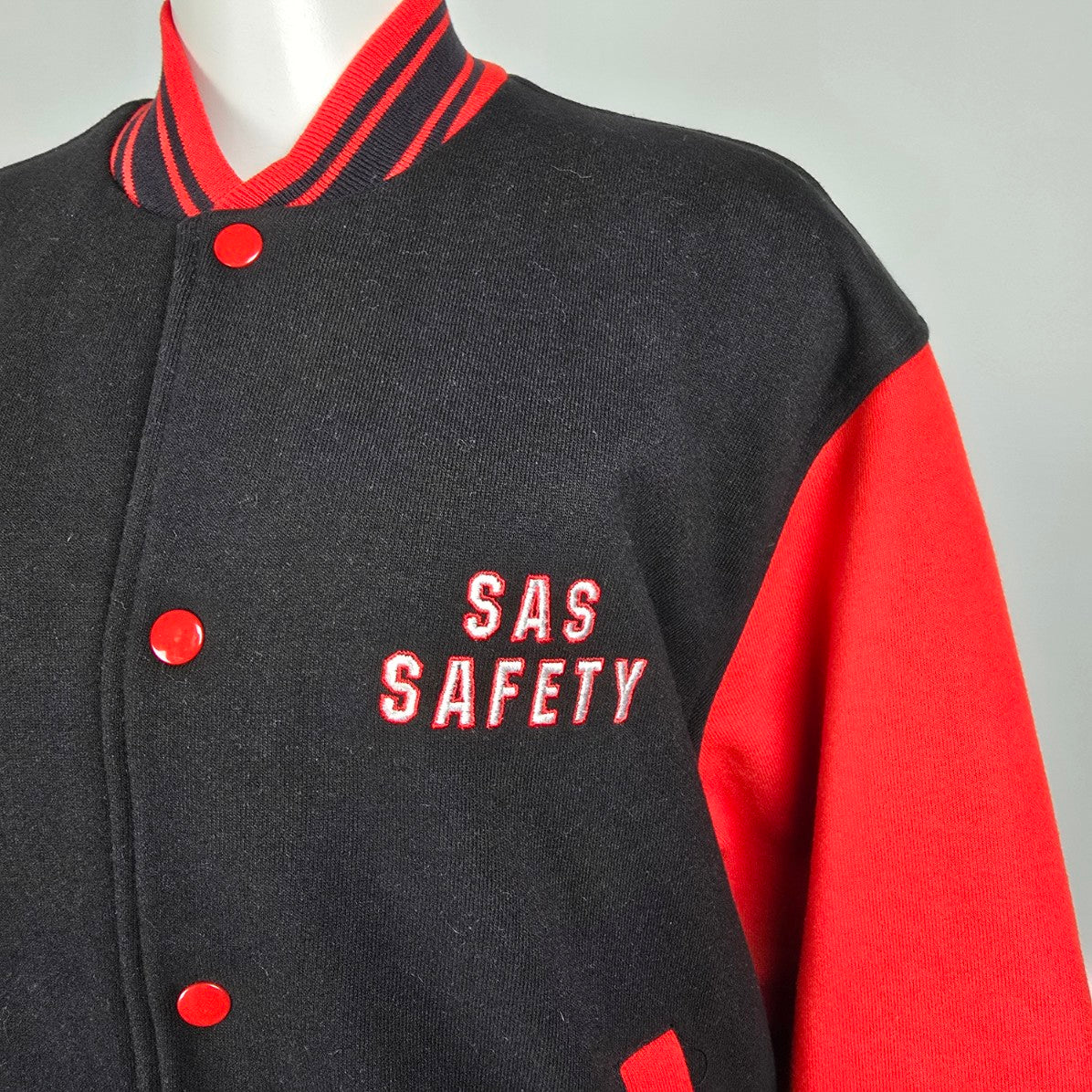 Vintage Red & Black Varsity Jacket Size M