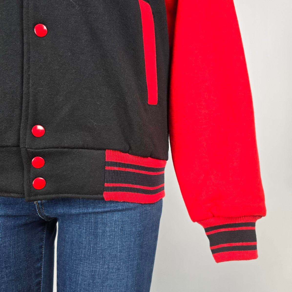 Vintage Red & Black Varsity Jacket Size M