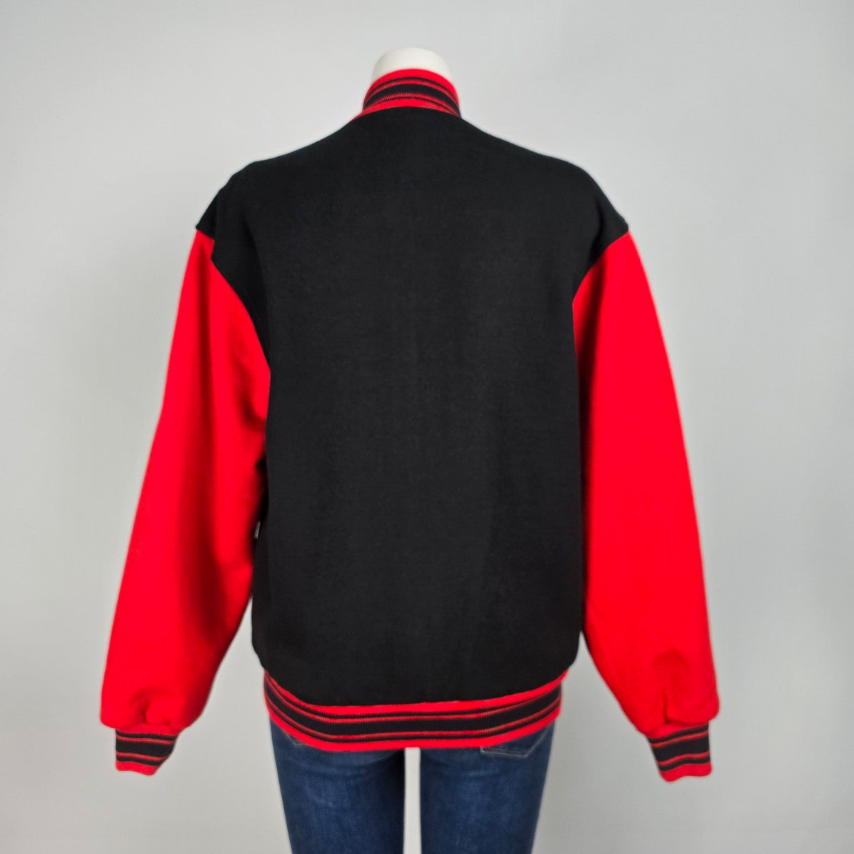 Vintage Red & Black Varsity Jacket Size M