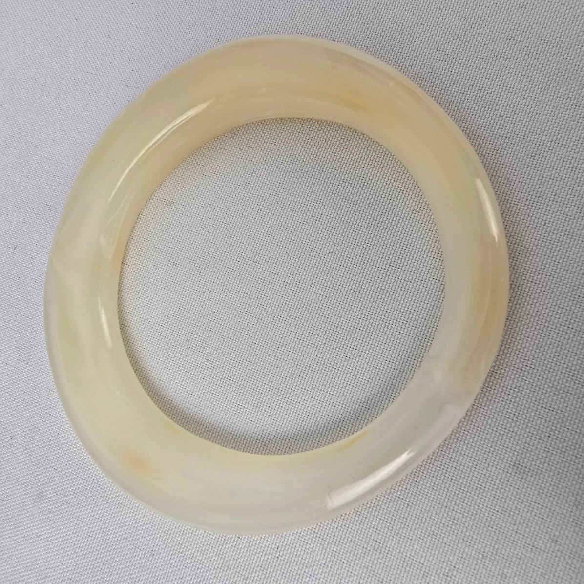 Cream Marbled Bangle Bracelet