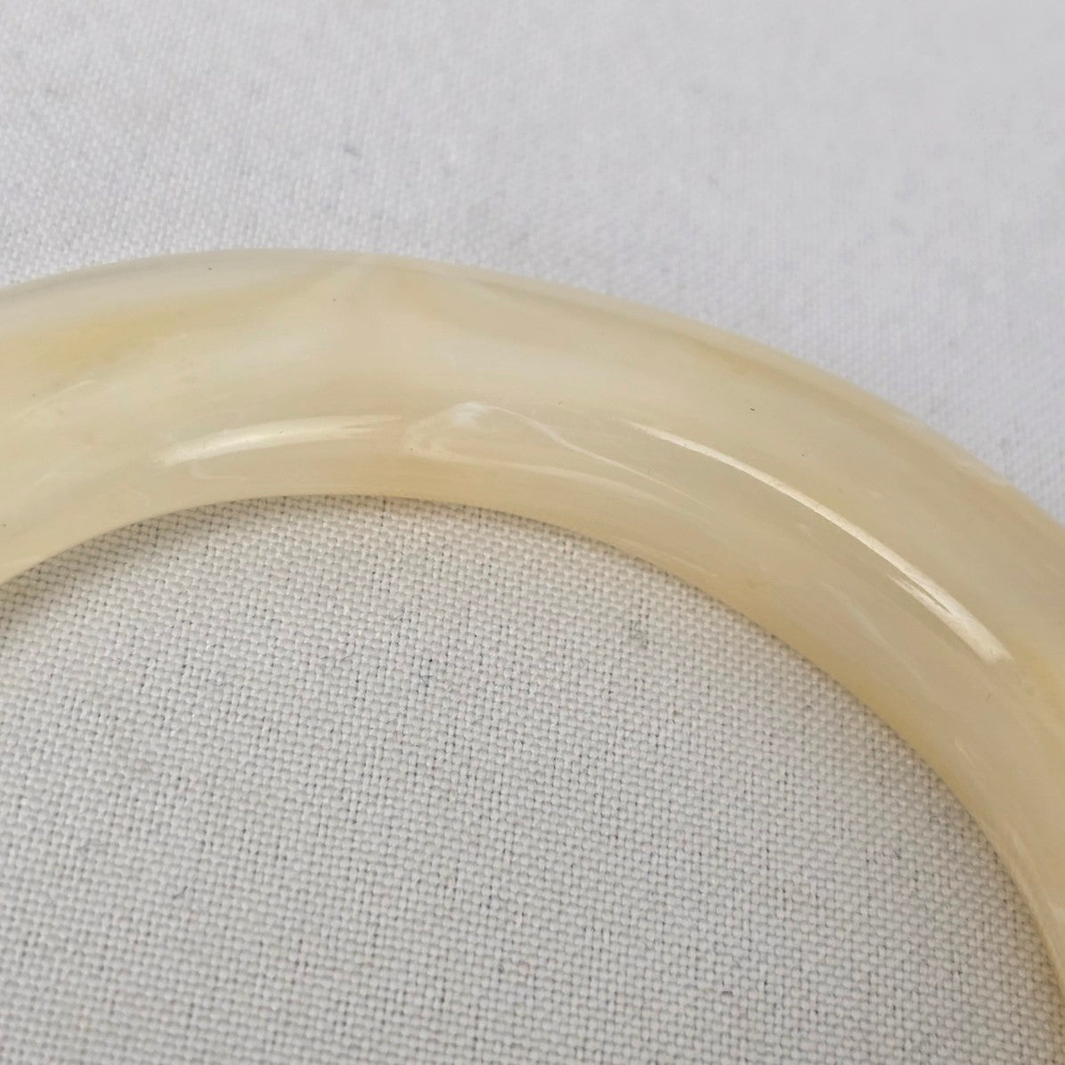 Cream Marbled Bangle Bracelet