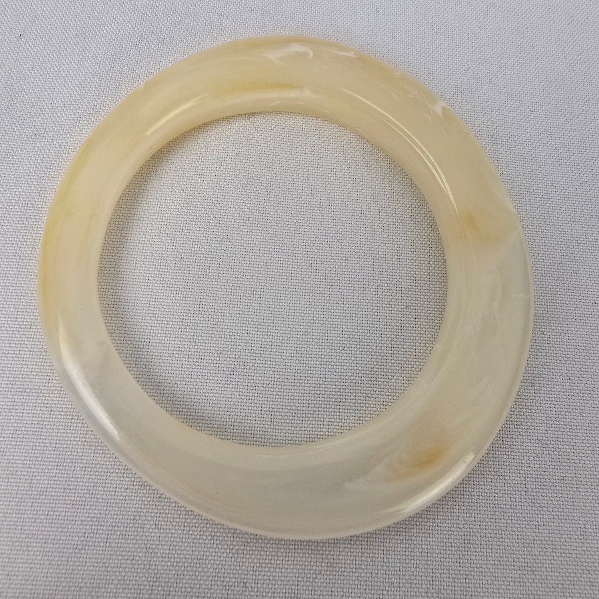 Cream Marbled Bangle Bracelet