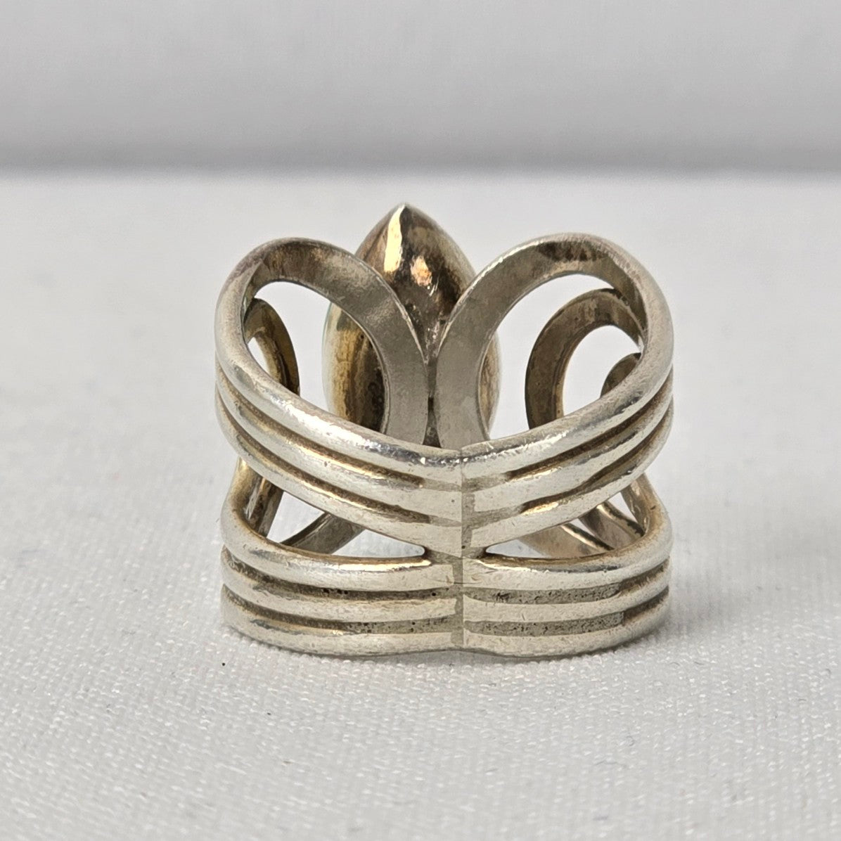 925 Sterling Silver Blue Natural Stone Ring