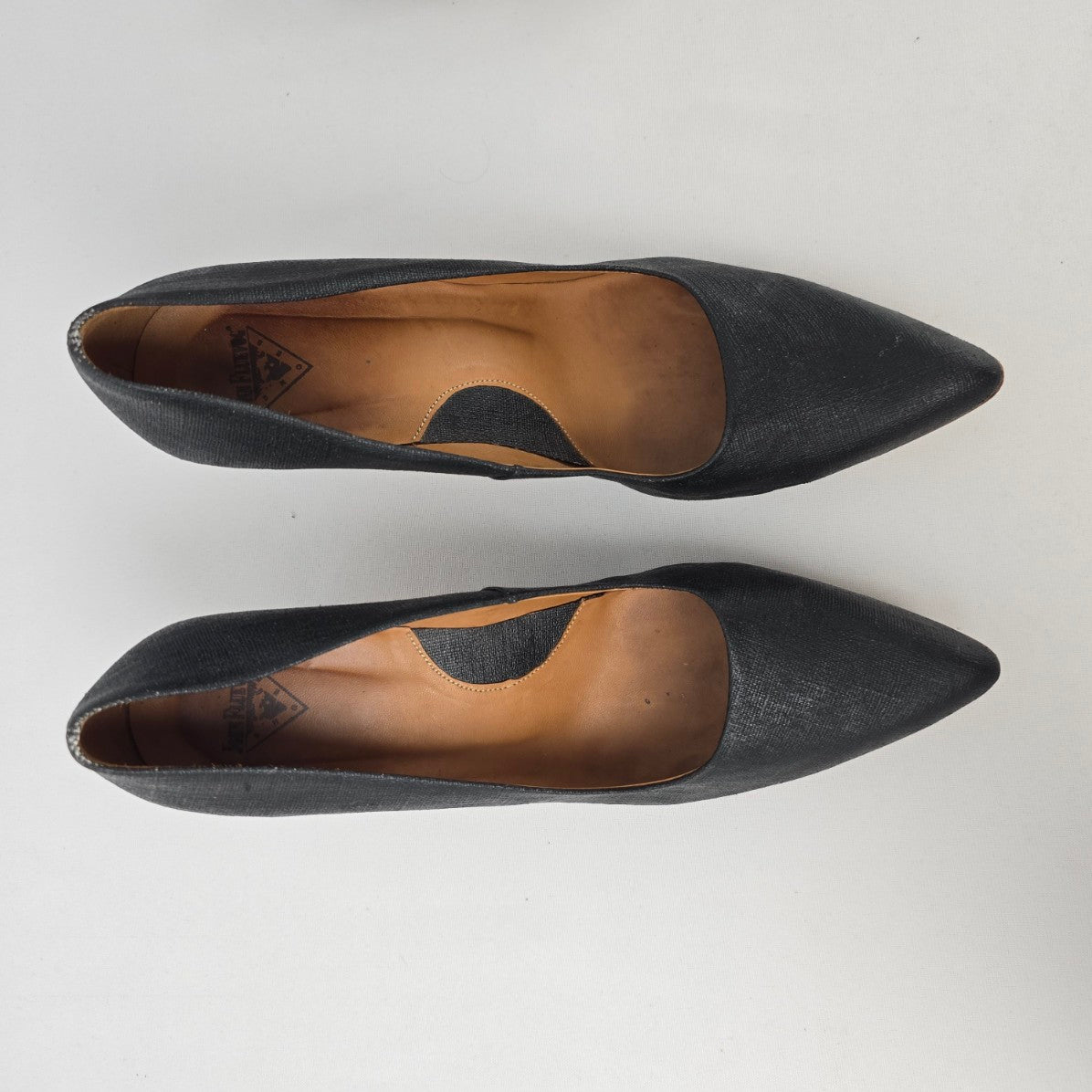 John Fluevog Big Presence Black Heeled Pumps Size 11