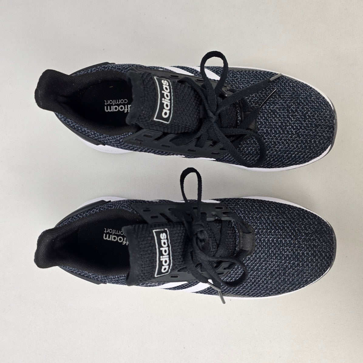 Adidas Duramo Black & White Lace Up Running Shoes Size 7