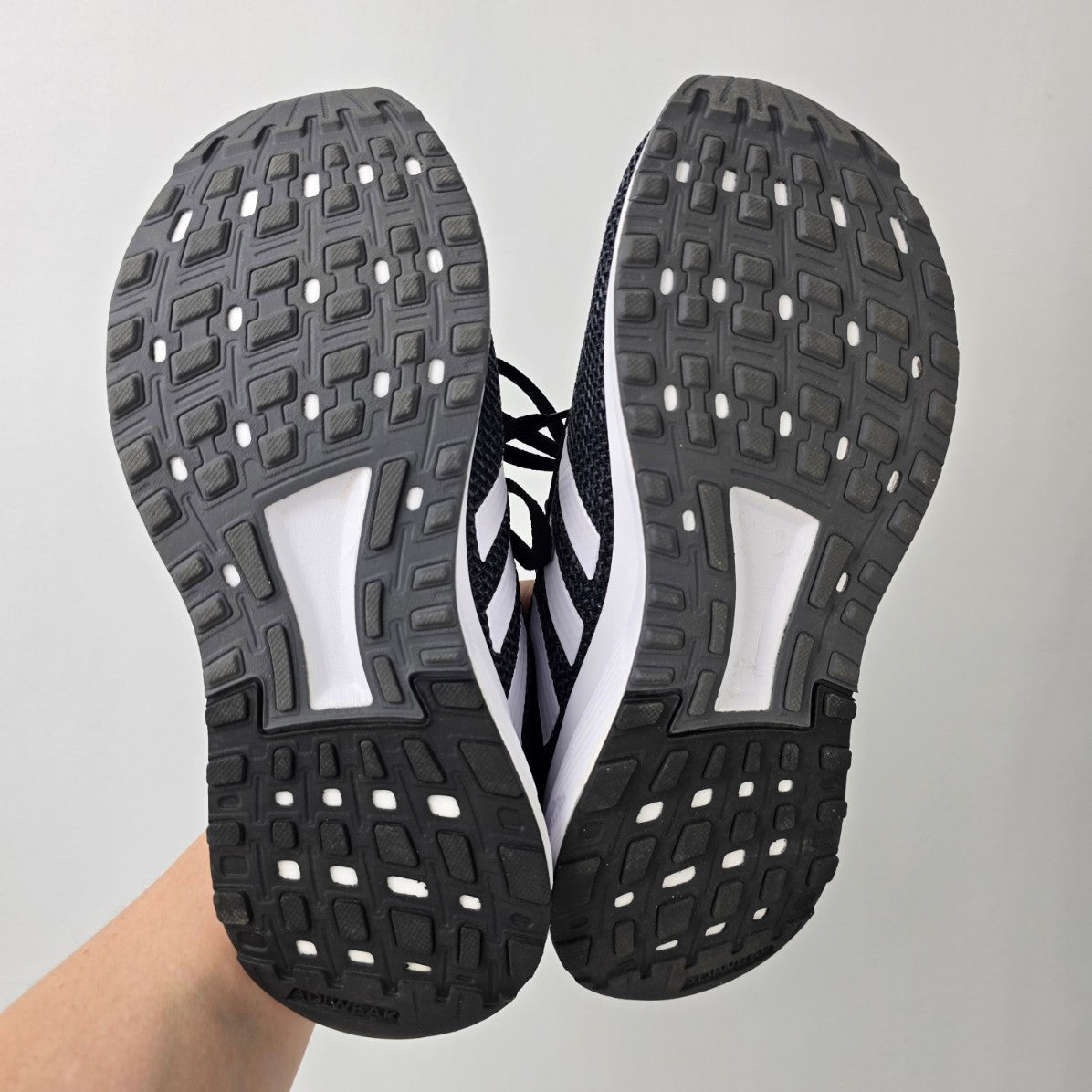 Adidas Duramo Black & White Lace Up Running Shoes Size 7