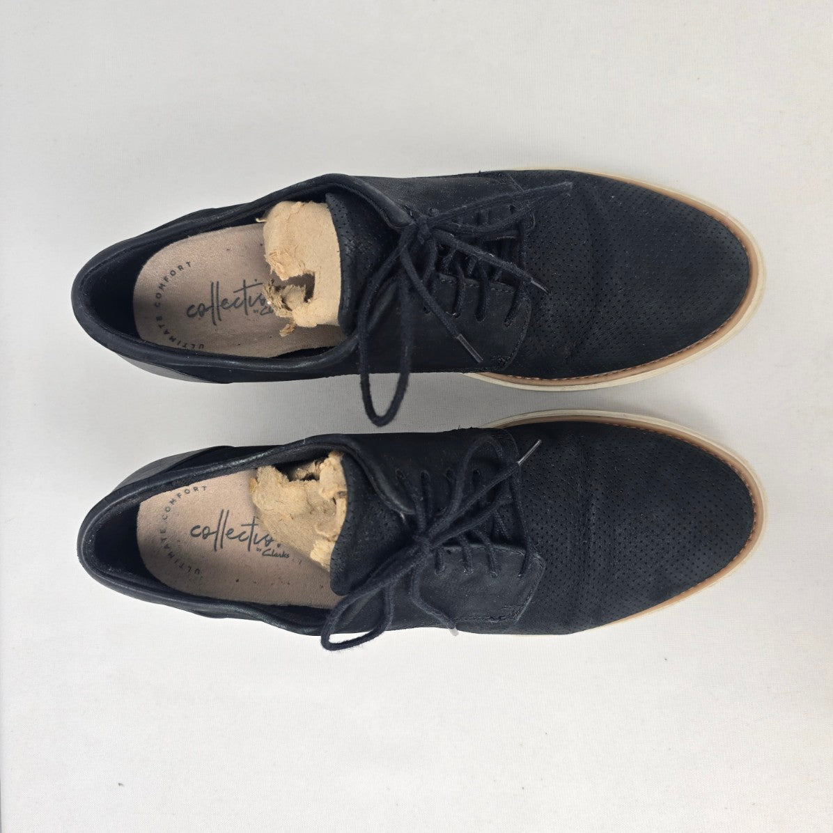 Collection By Clarks Black Lace Up Shoes Size 7.5