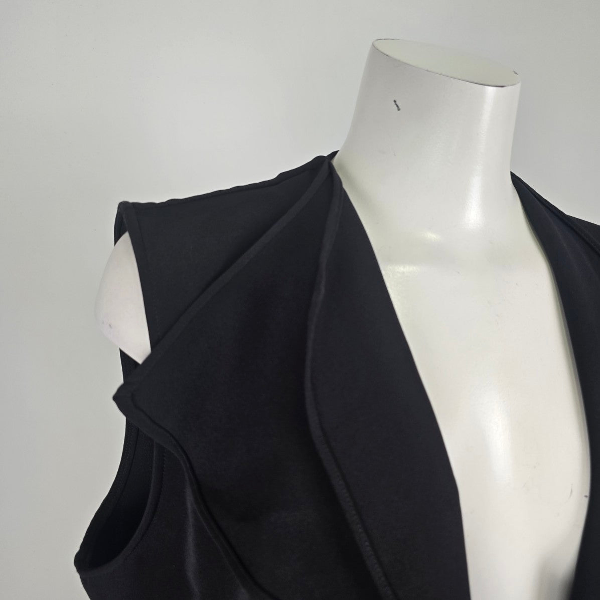 Cleo Black Asymmetrical Vest Size L