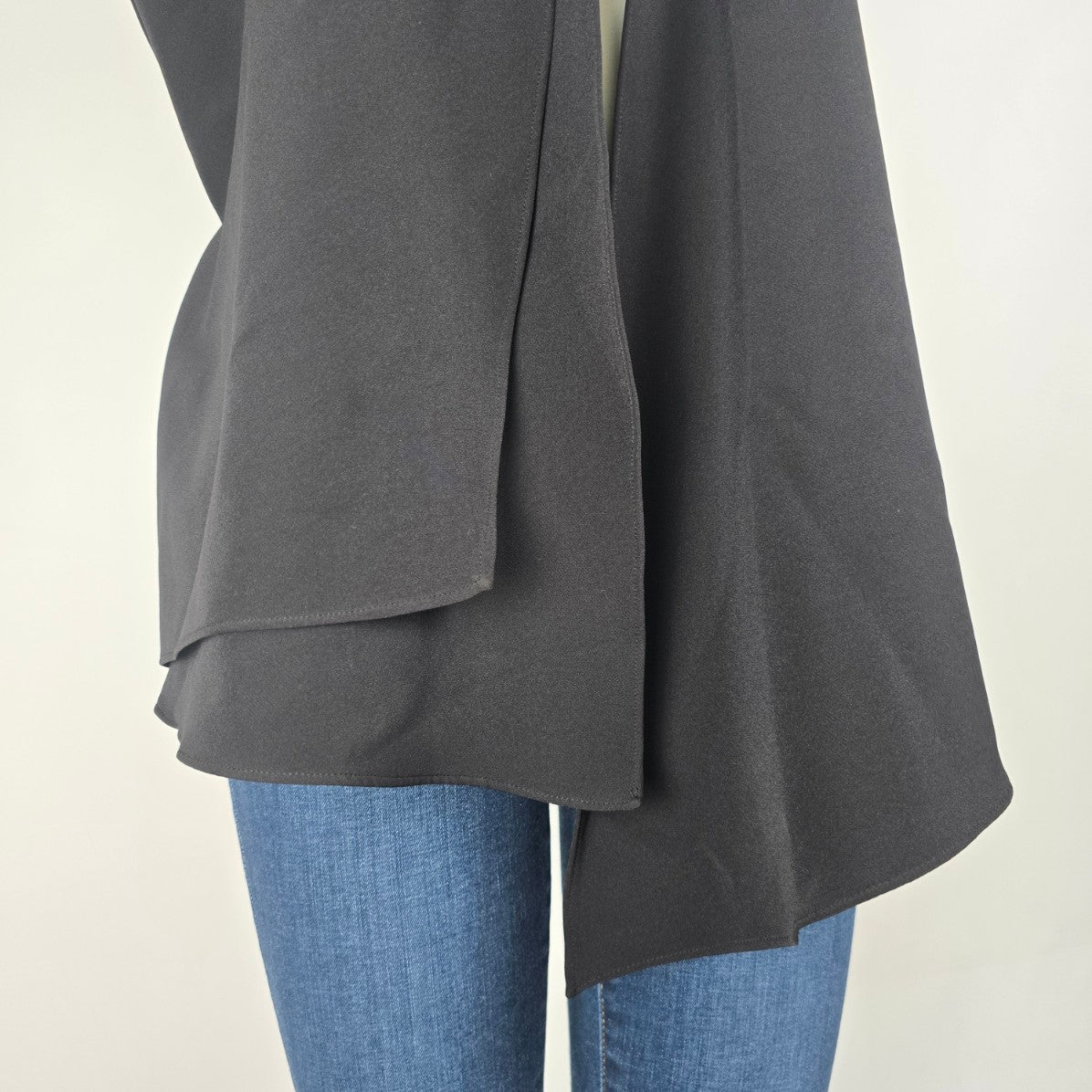 Cleo Black Asymmetrical Vest Size L