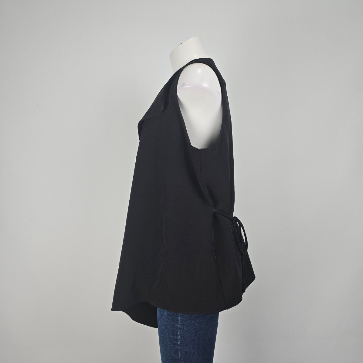 Cleo Black Asymmetrical Vest Size L