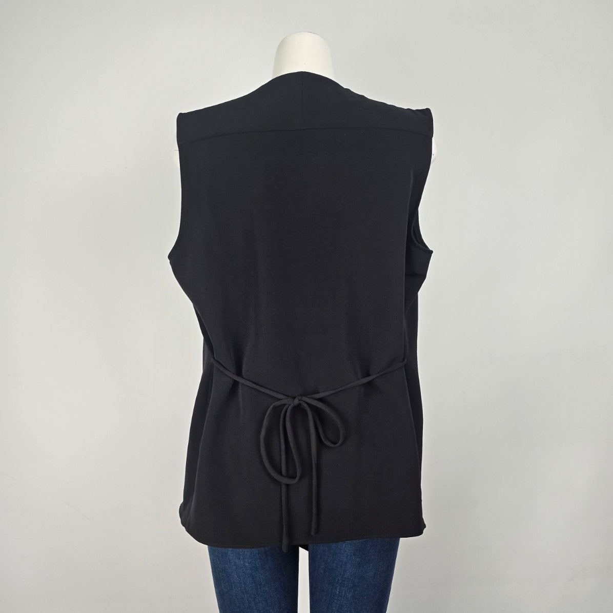 Cleo Black Asymmetrical Vest Size L