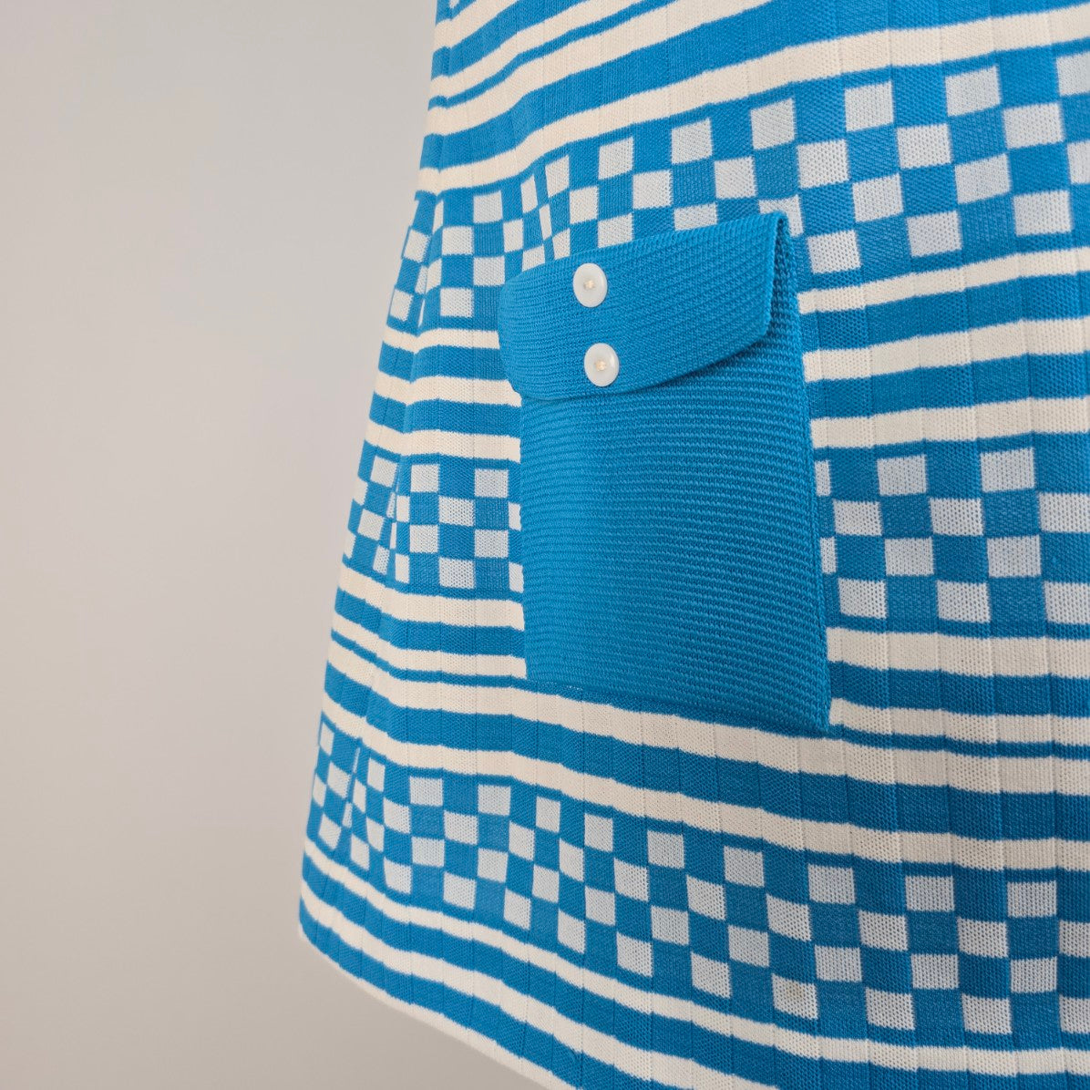 Vintage Blue Knit Button Up Vest Size L/XL