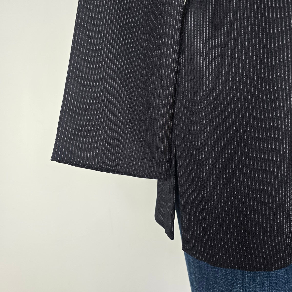 Vintage Insignia Navy Pin Stripe Button Up Blazer Size 8