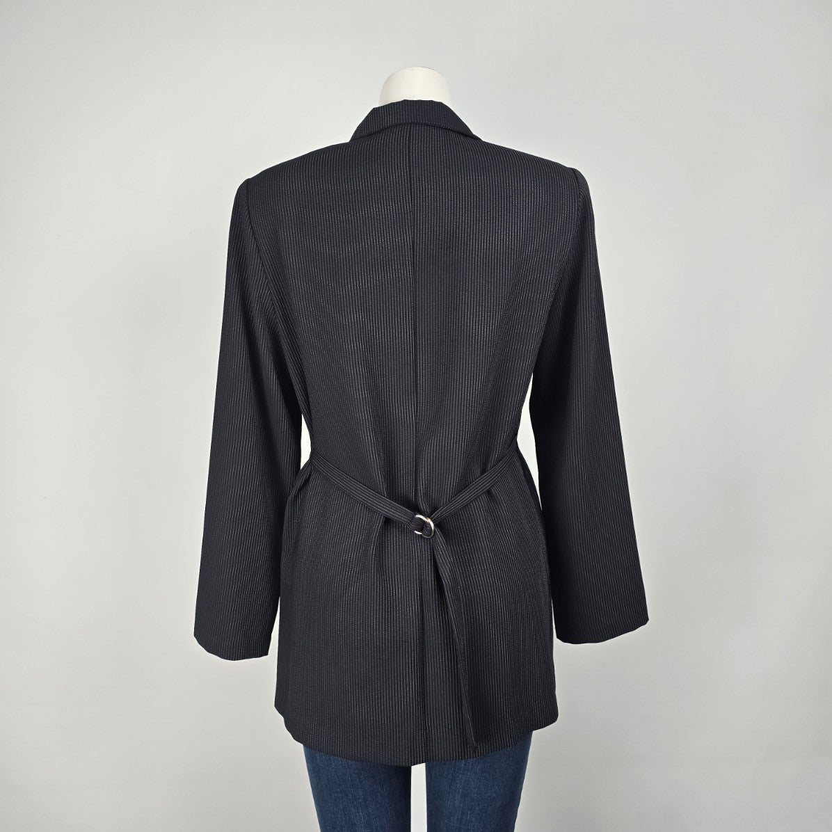 Vintage Insignia Navy Pin Stripe Button Up Blazer Size 8
