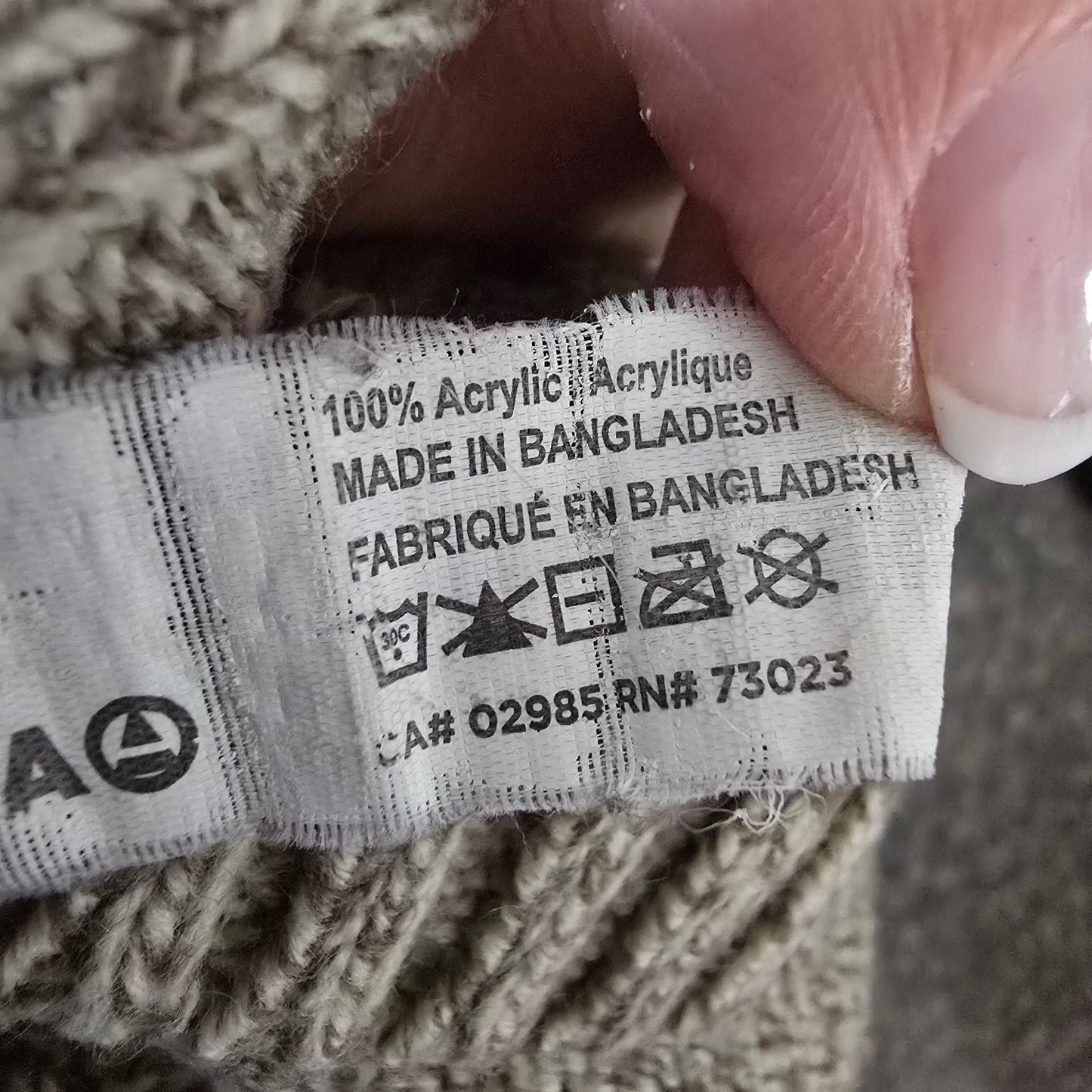 Amnesia Brown Knit Hooded Sweater Size M