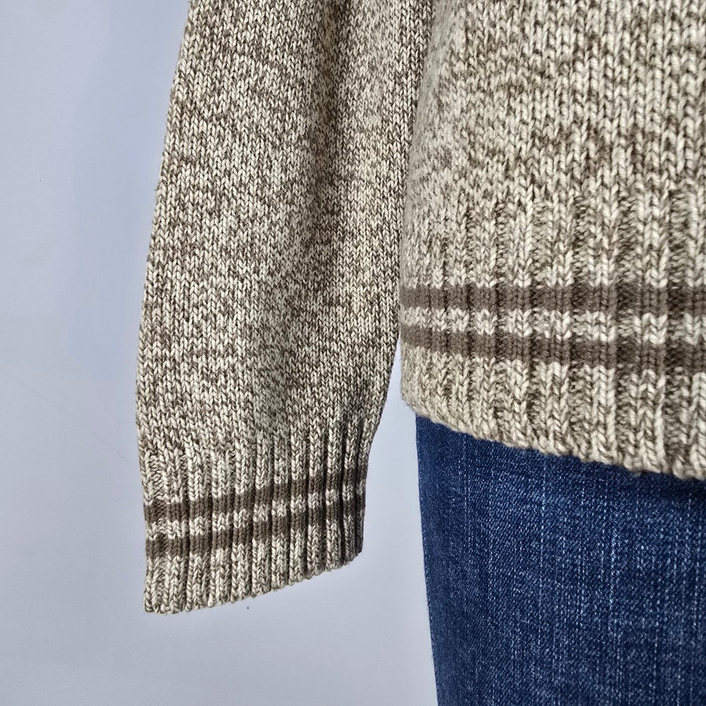 Amnesia Brown Knit Hooded Sweater Size M