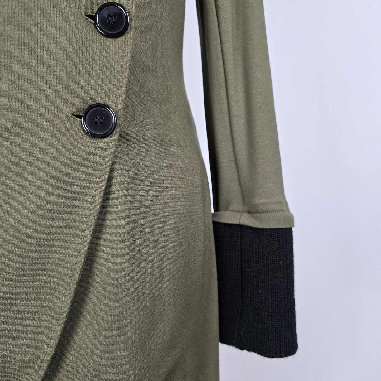 Venus Grey Asymmetrical Button Up Light Jacket Size 10