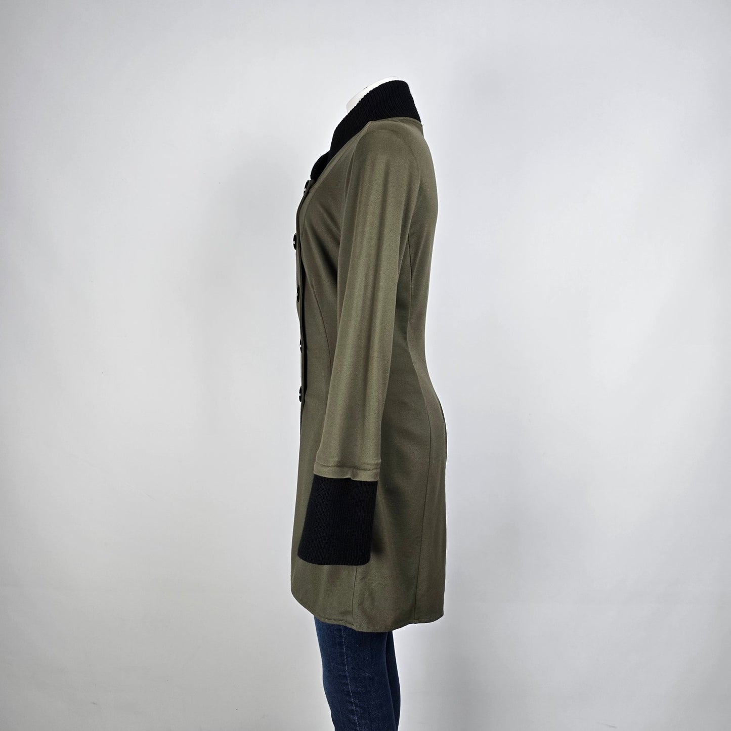 Venus Grey Asymmetrical Button Up Light Jacket Size 10