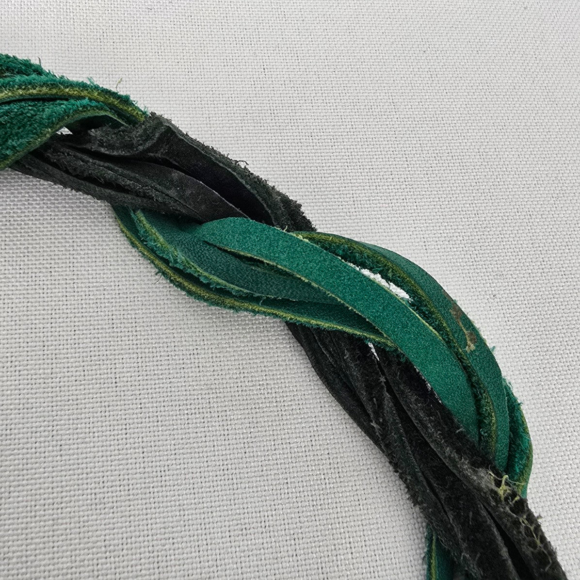 Vintage Green Suede Tassel Crossbody Purse