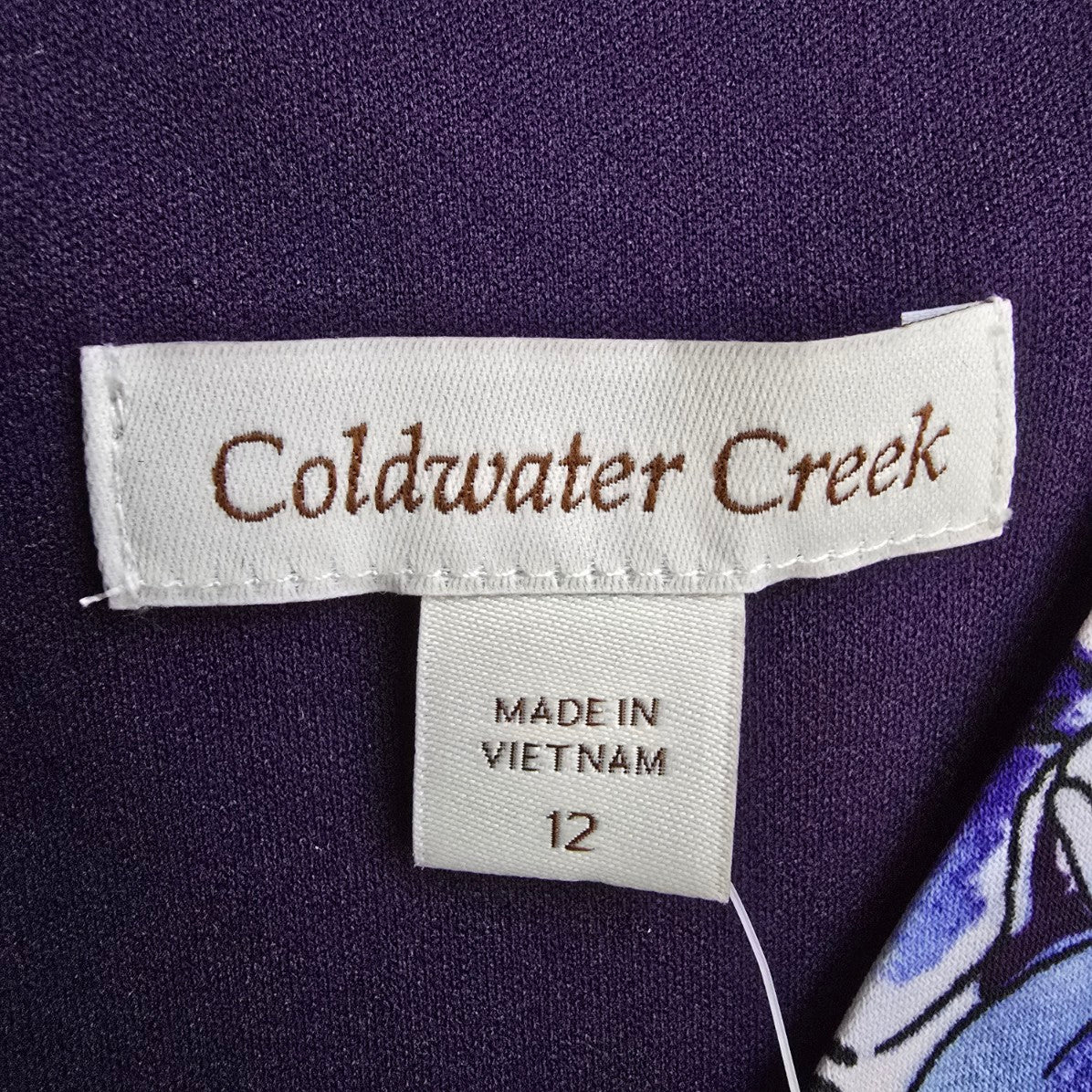 Cold Water Creek Blue Floral Maxi Dress Size 12