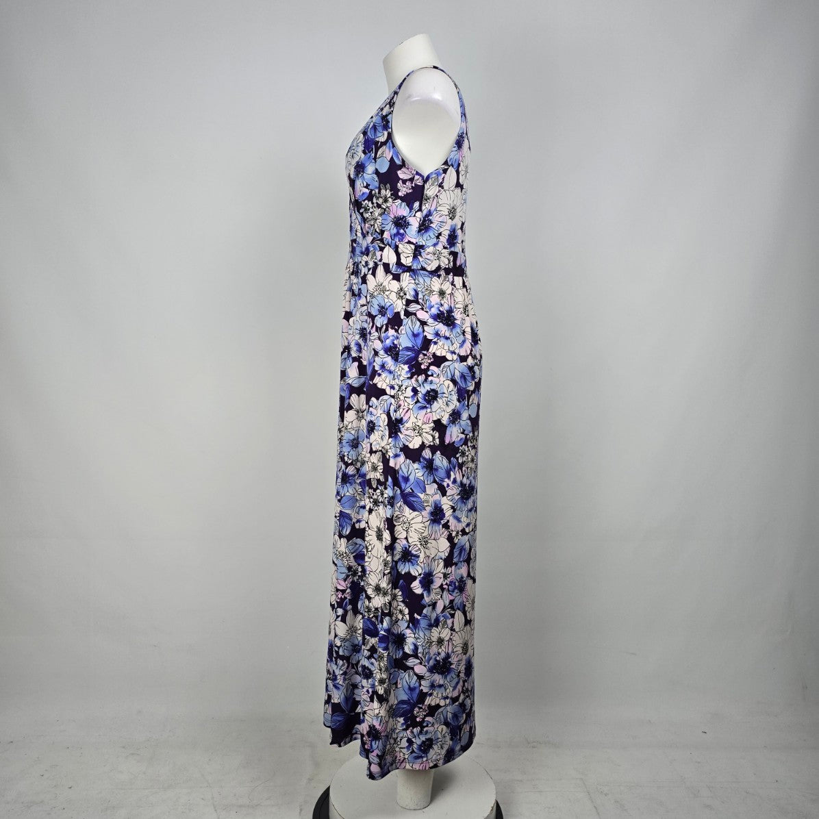 Cold Water Creek Blue Floral Maxi Dress Size 12