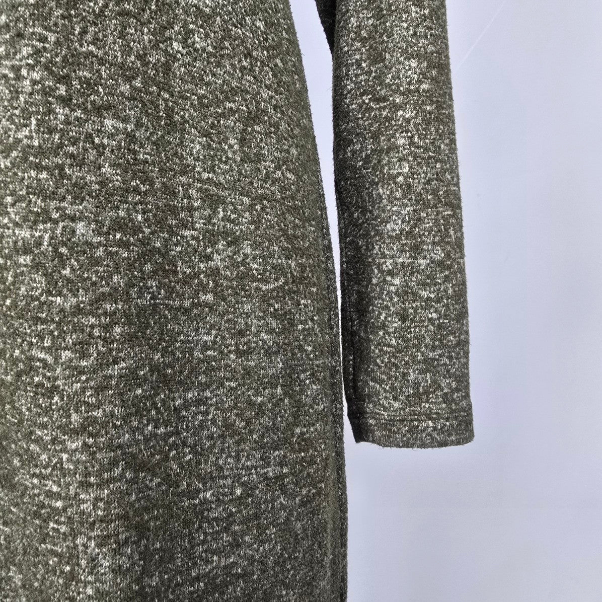 Cabi Solice Olive Green Cowl Neck Sweater Dress Size S