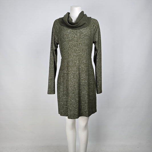 Cabi Solice Olive Green Cowl Neck Sweater Dress Size S