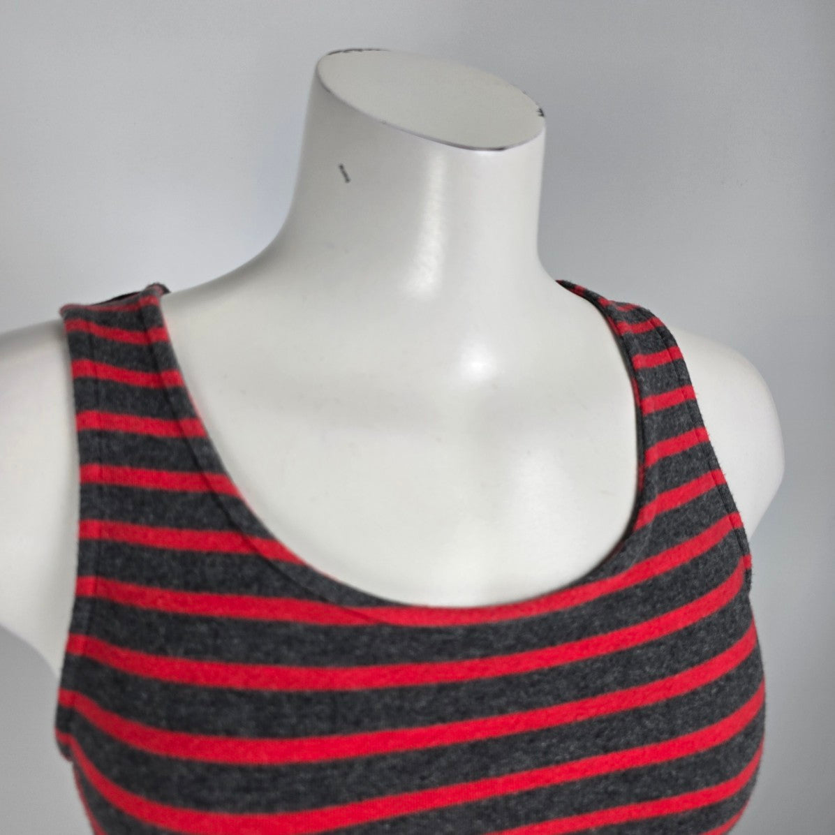 Matilda Jane T'WAS THE NIGHT Dress Red Stripes Tulle Overlay Size XS