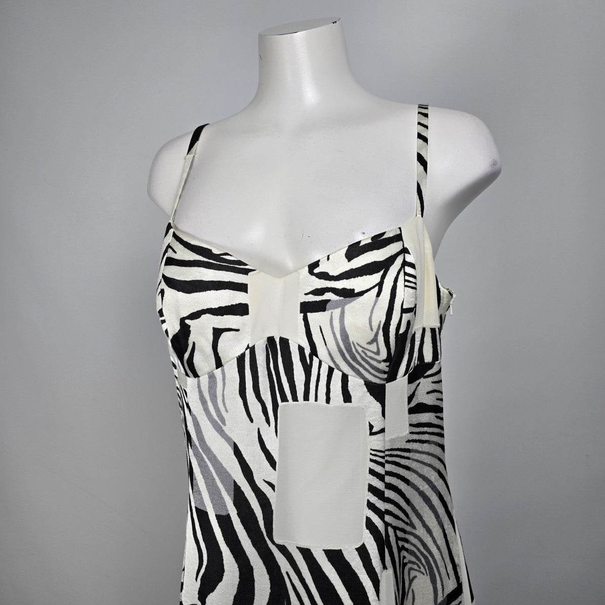 Simaon Chang Black Animal Print Maxi Dress Size 12