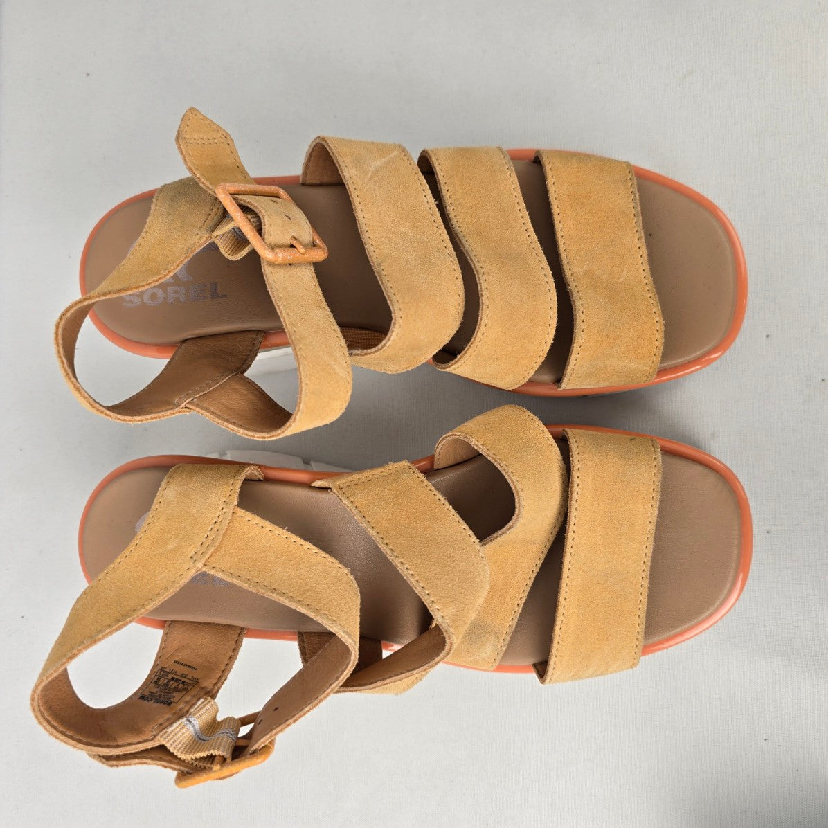 Sorel Brown Leather Joanie III Ankle Strap Sandals Size 7