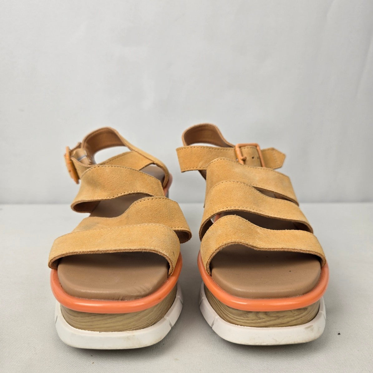 Sorel Brown Leather Joanie III Ankle Strap Sandals Size 7