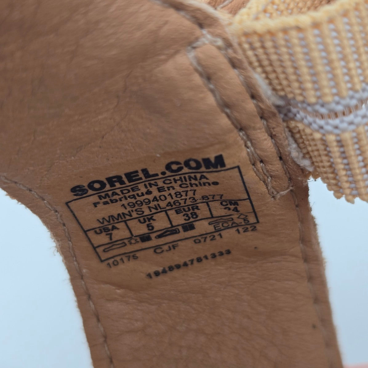 Sorel Brown Leather Joanie III Ankle Strap Sandals Size 7