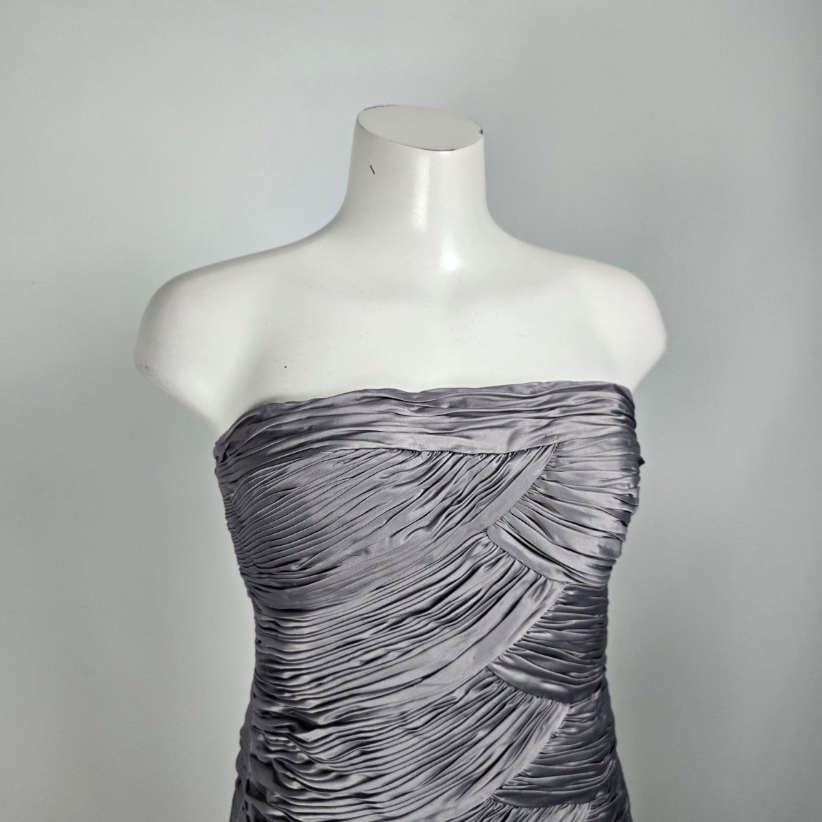 YoYo Silver Silky Ruched Mini Party Dress Size 12