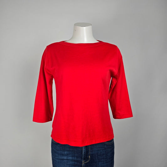 The Chorus Line Red 3/4 Sleeve Top Size L