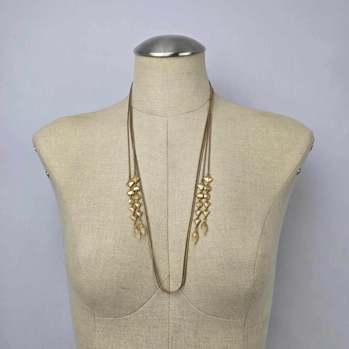 Stella & Dot Gold Tone Adjustable Lariat Necklace