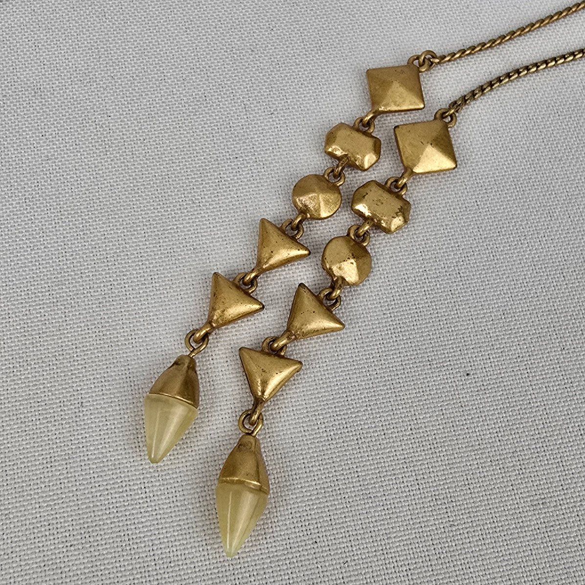 Stella & Dot Gold Tone Adjustable Lariat Necklace