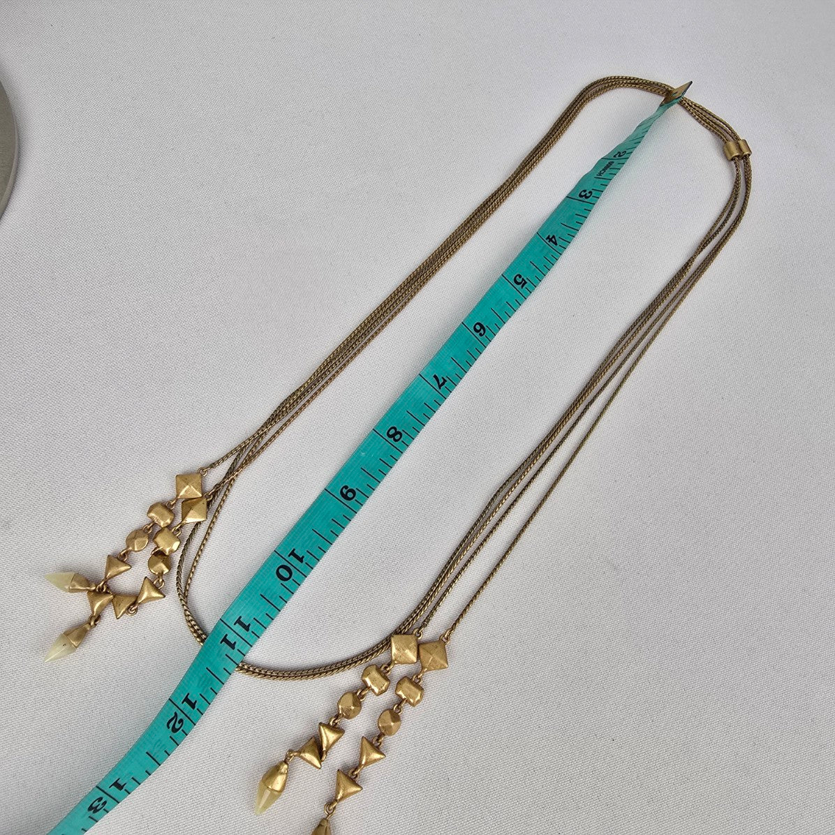 Stella & Dot Gold Tone Adjustable Lariat Necklace