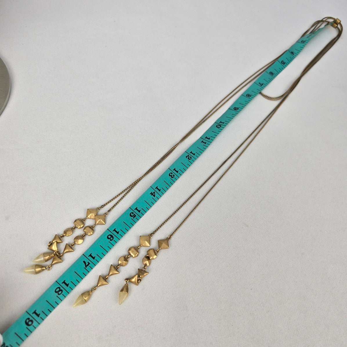 Stella & Dot Gold Tone Adjustable Lariat Necklace