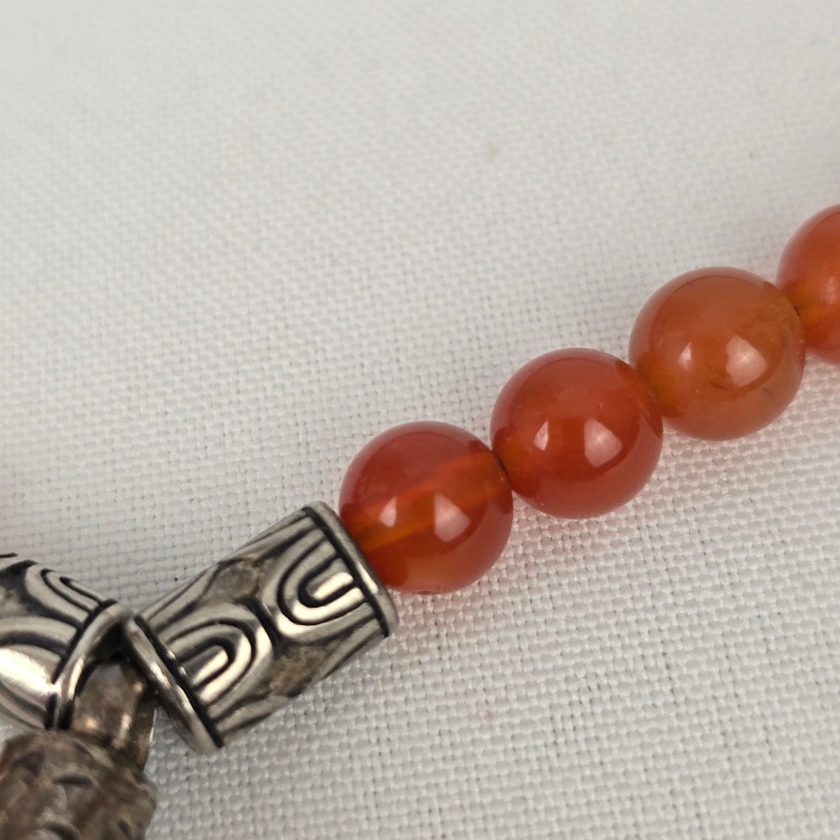 Vintage Carnelian & Turquoise Natural Stone Beaded Pendant Necklace