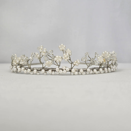 Crystal & Faux Pearl Bridal Hair Accessory