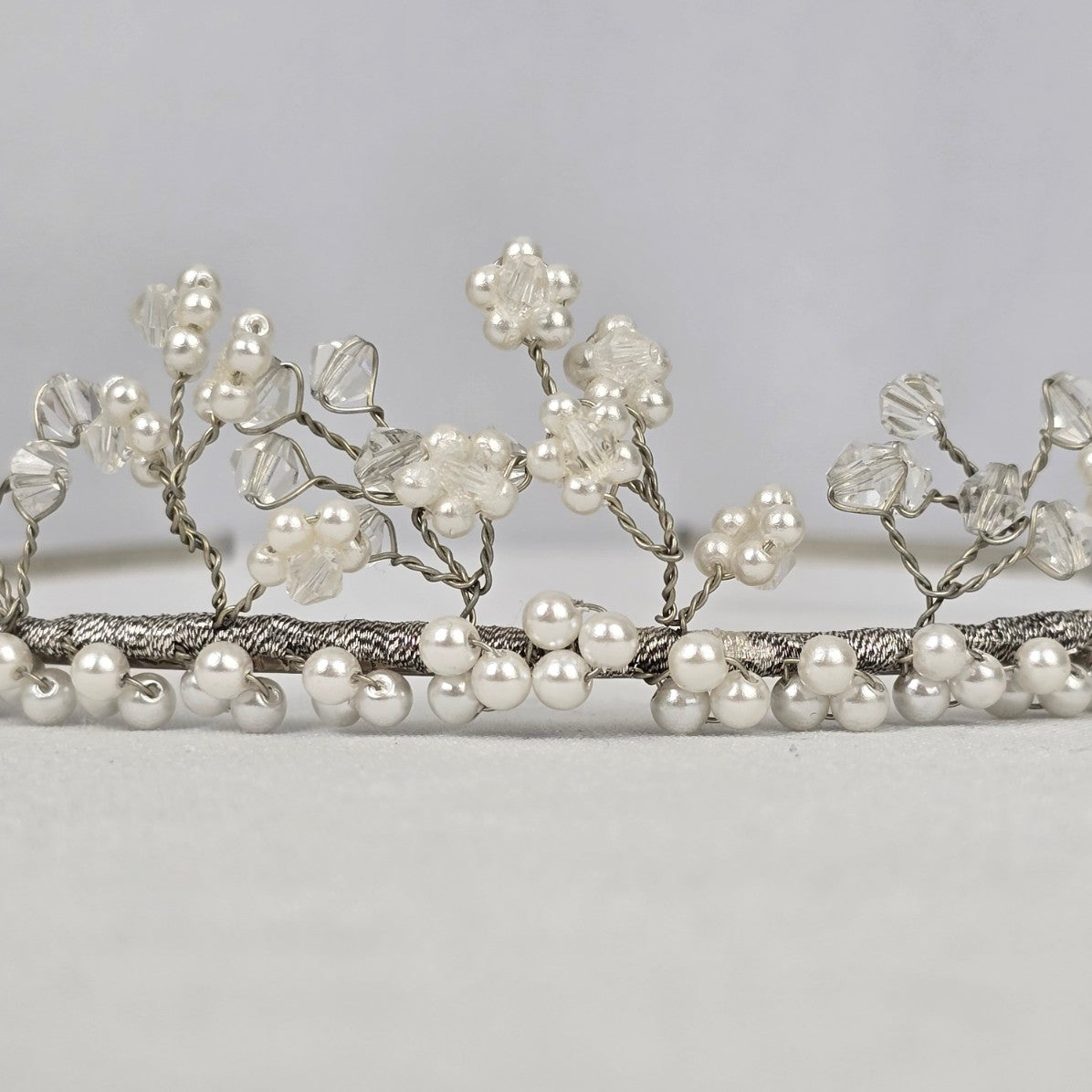 Crystal & Faux Pearl Bridal Hair Accessory