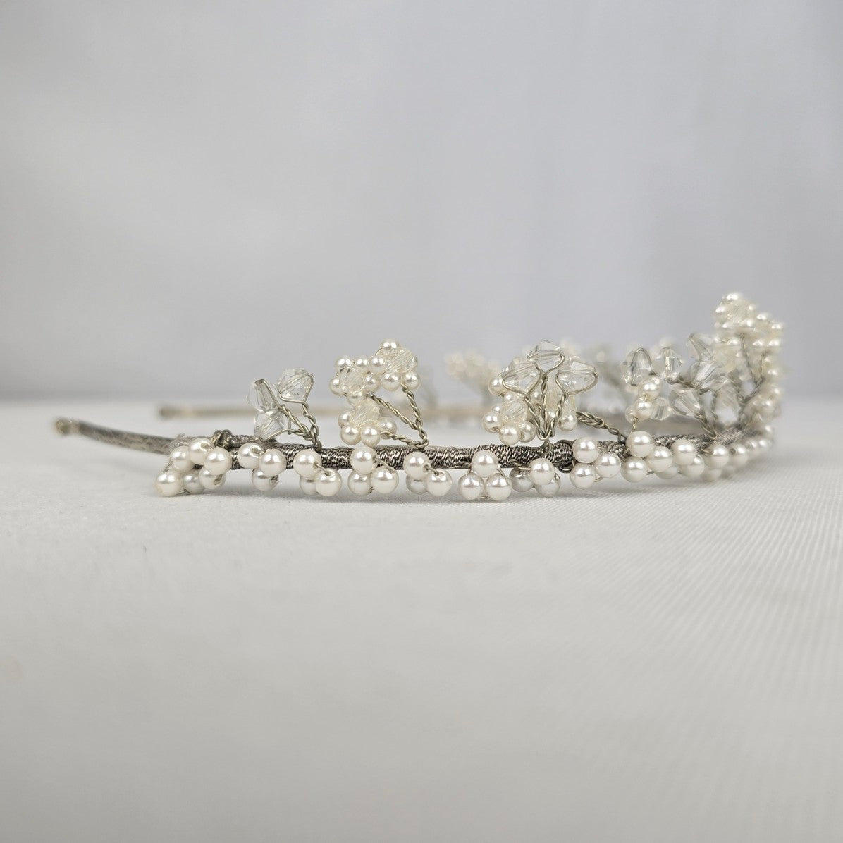 Crystal & Faux Pearl Bridal Hair Accessory