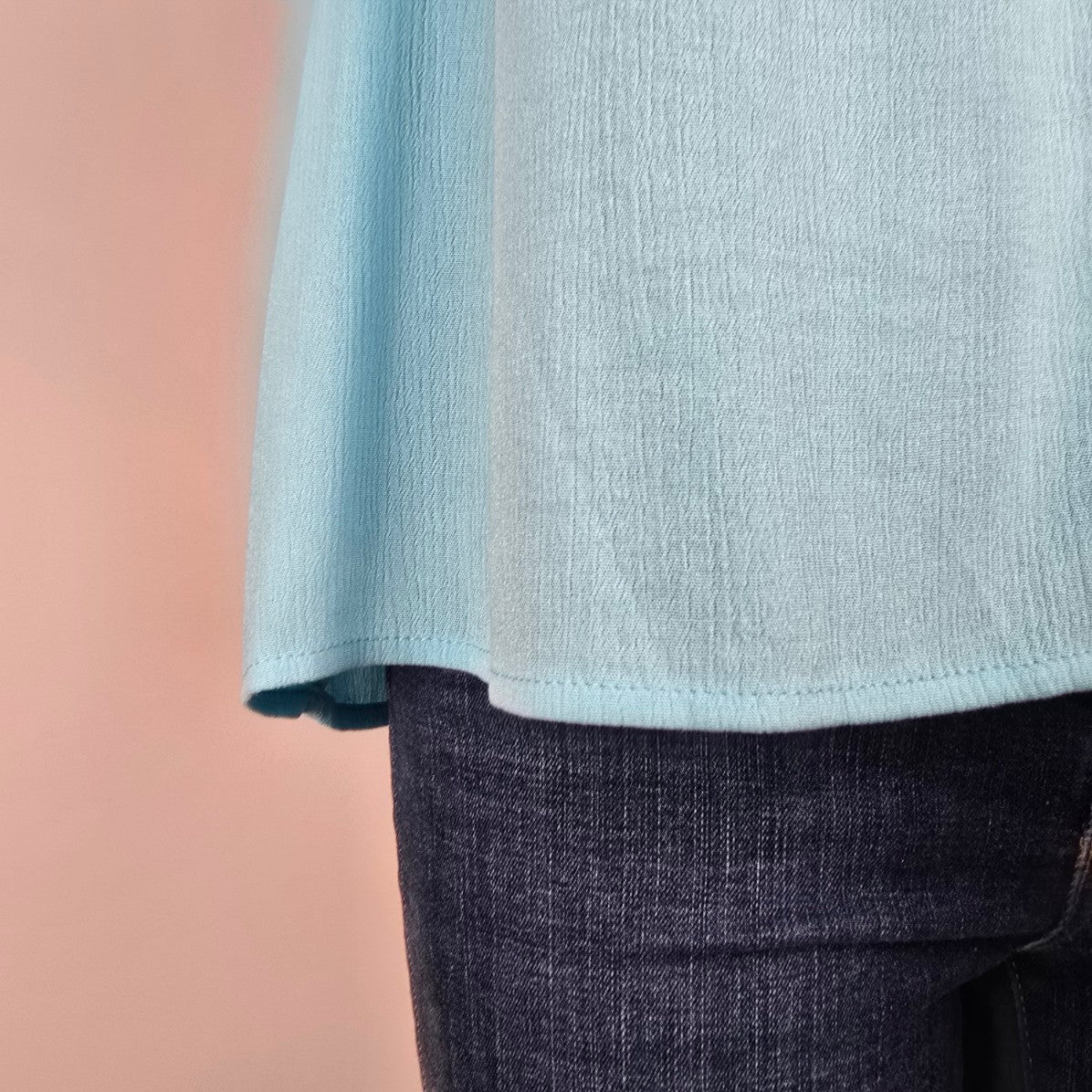 Torrid Blue Neck Tie Blouse Size L