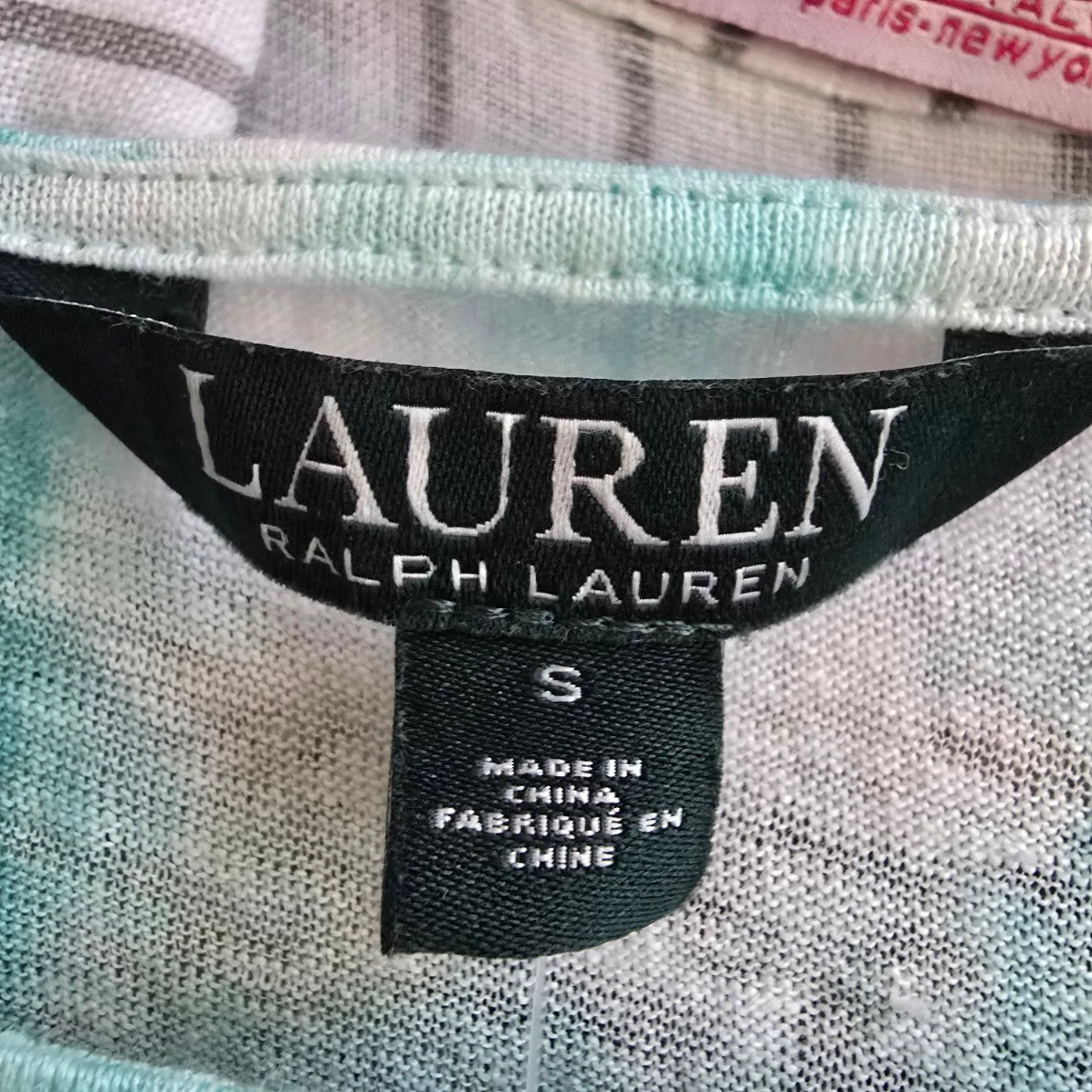 Ralph Lauren Green Tie Dye Cotton T-shirt Size S