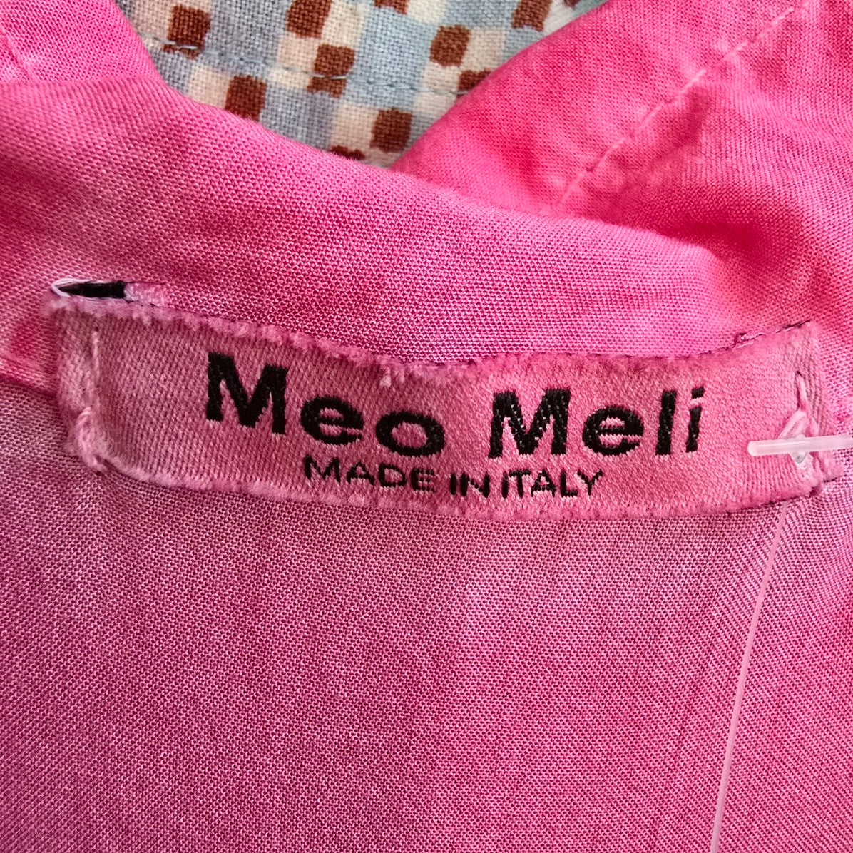 Meo Meli Pink Cotton Button Up Blouse Top Size XL
